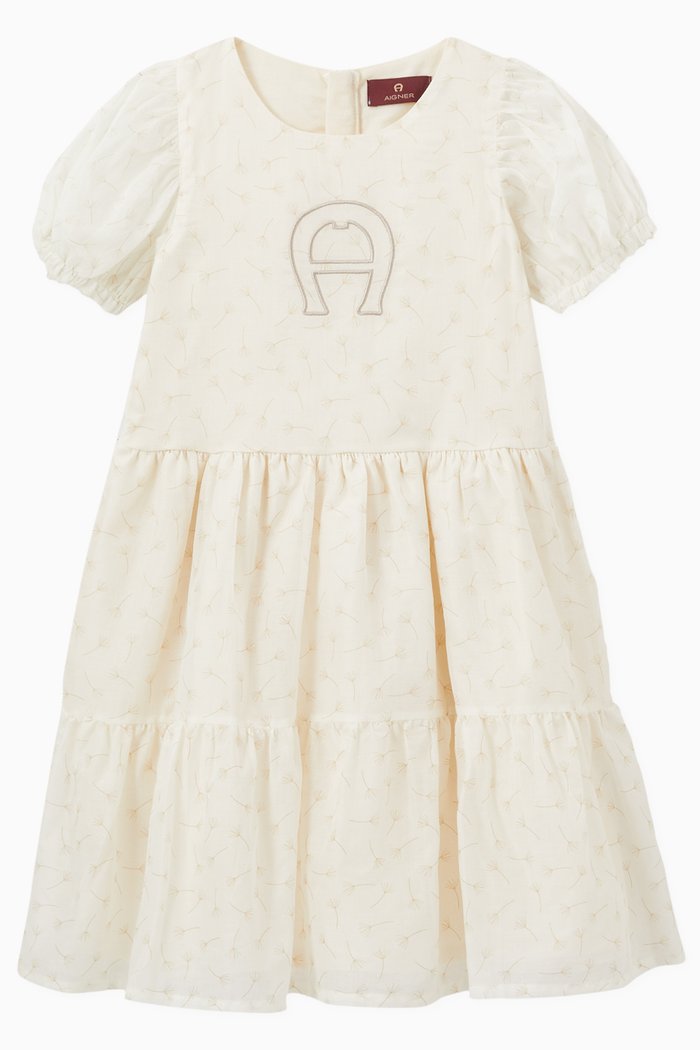 

Logo Dress in Cotton, White