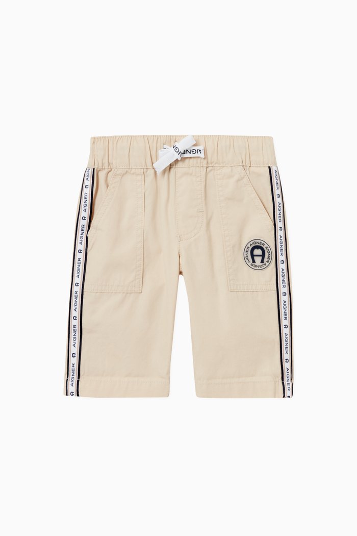 

Logo Tape Shorts in Cotton, Neutral