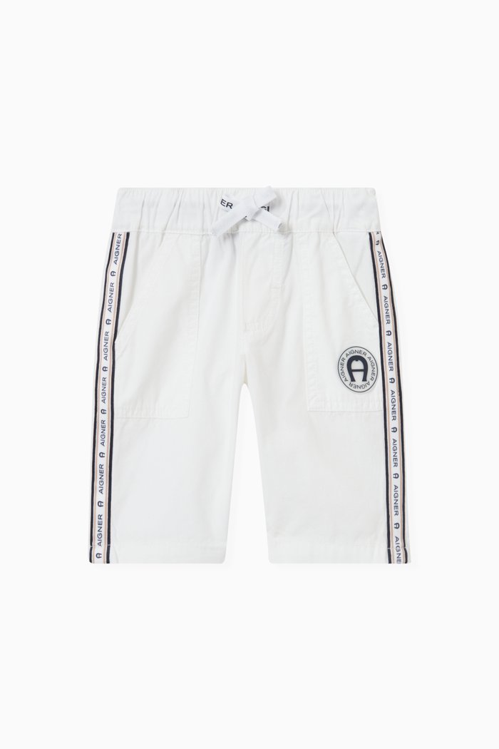 

Logo Tape Shorts in Cotton, White