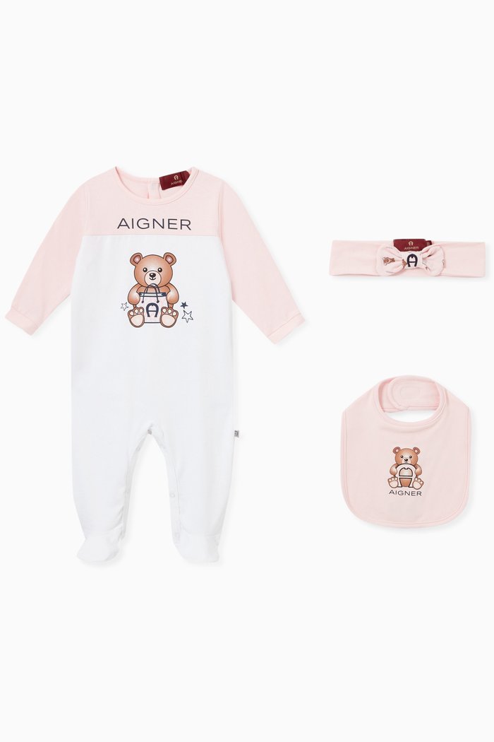

Logo Babygrow Set in Cotton, Multicolour
