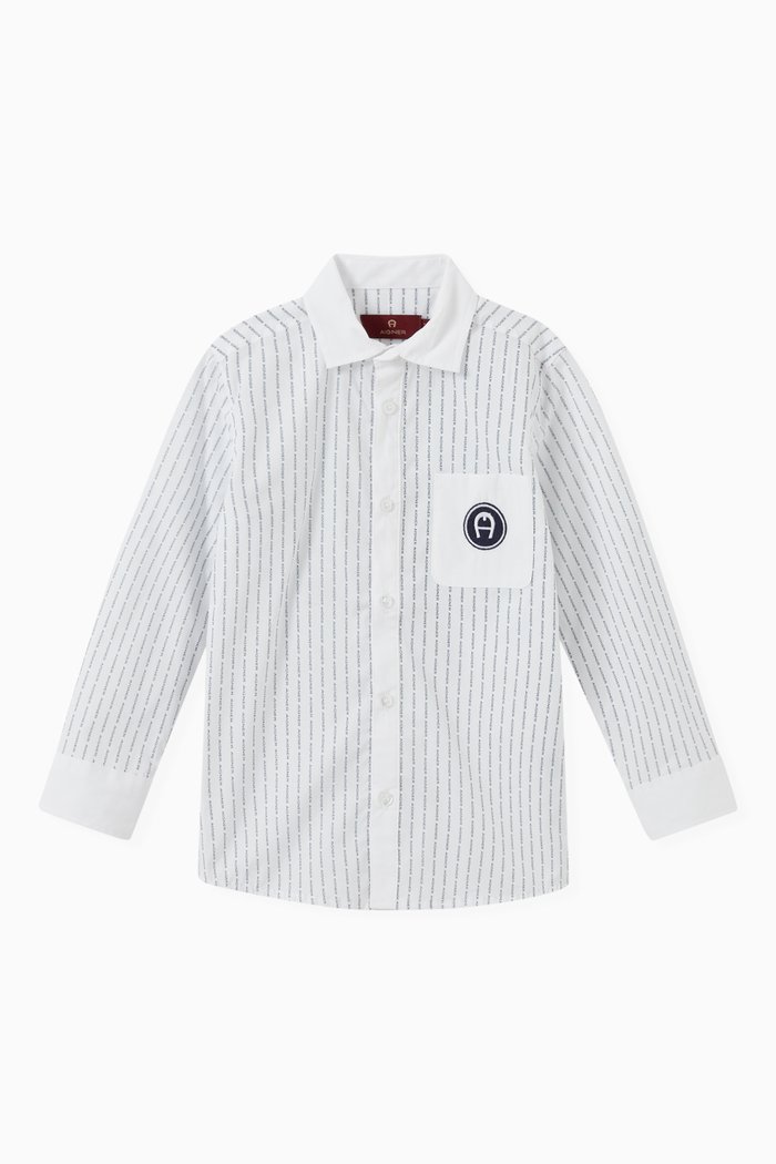 

Logo Print Shirt in Poplin, Multicolour