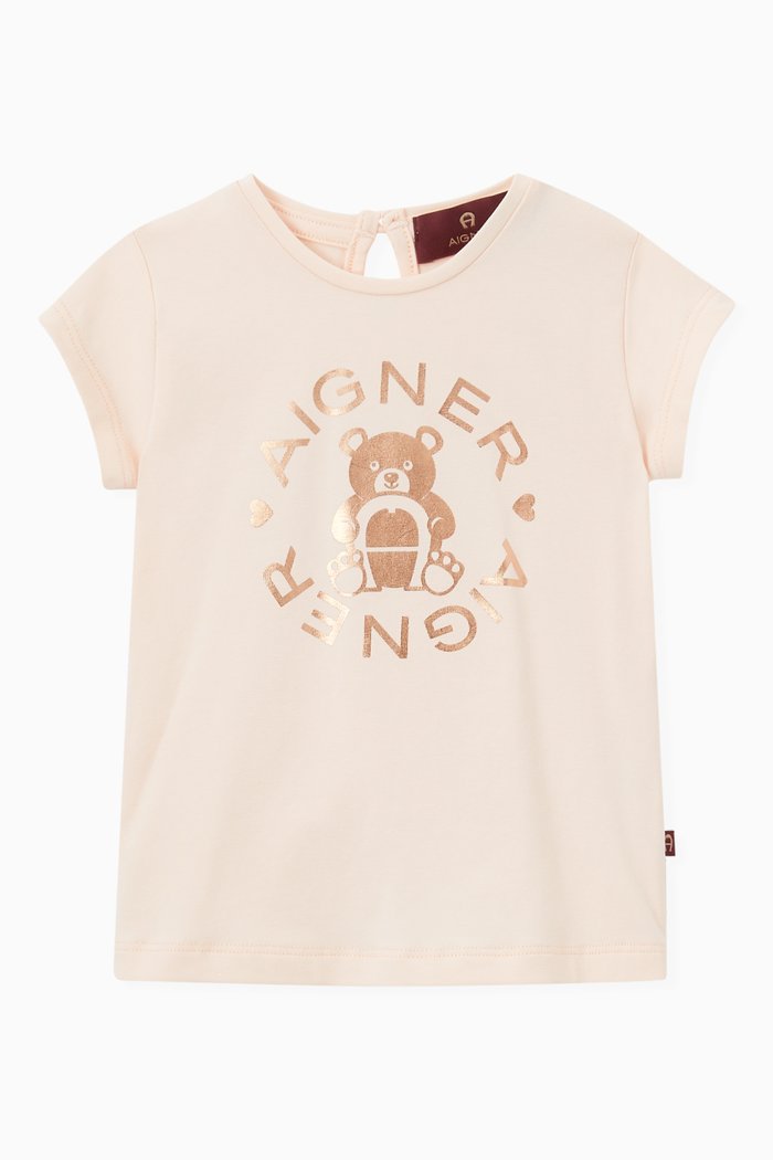 

Teddy Logo T-shirt in Cotton, Neutral