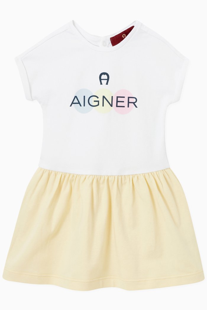 

Logo Dress in Cotton, Multicolour