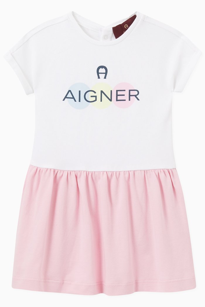 

Logo Dress in Cotton, Multicolour