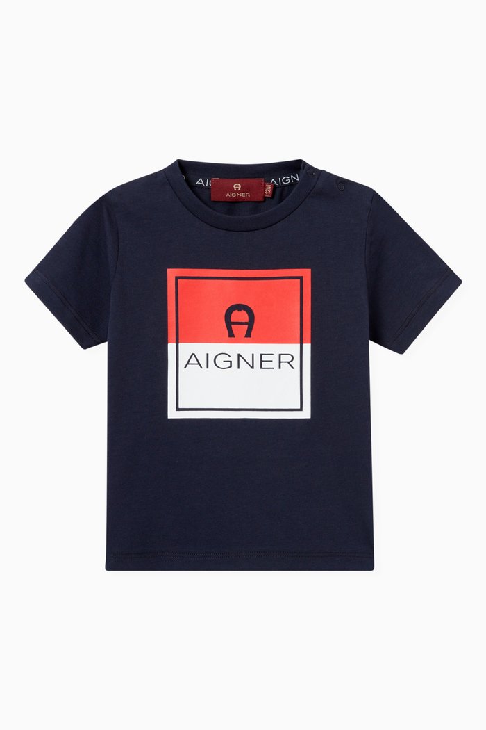 

Logo Graphic T-shirt in Cotton, Blue