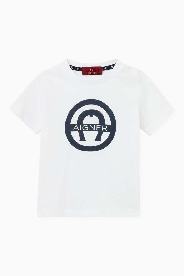 Logo Graphic T-shirt in Cotton, White