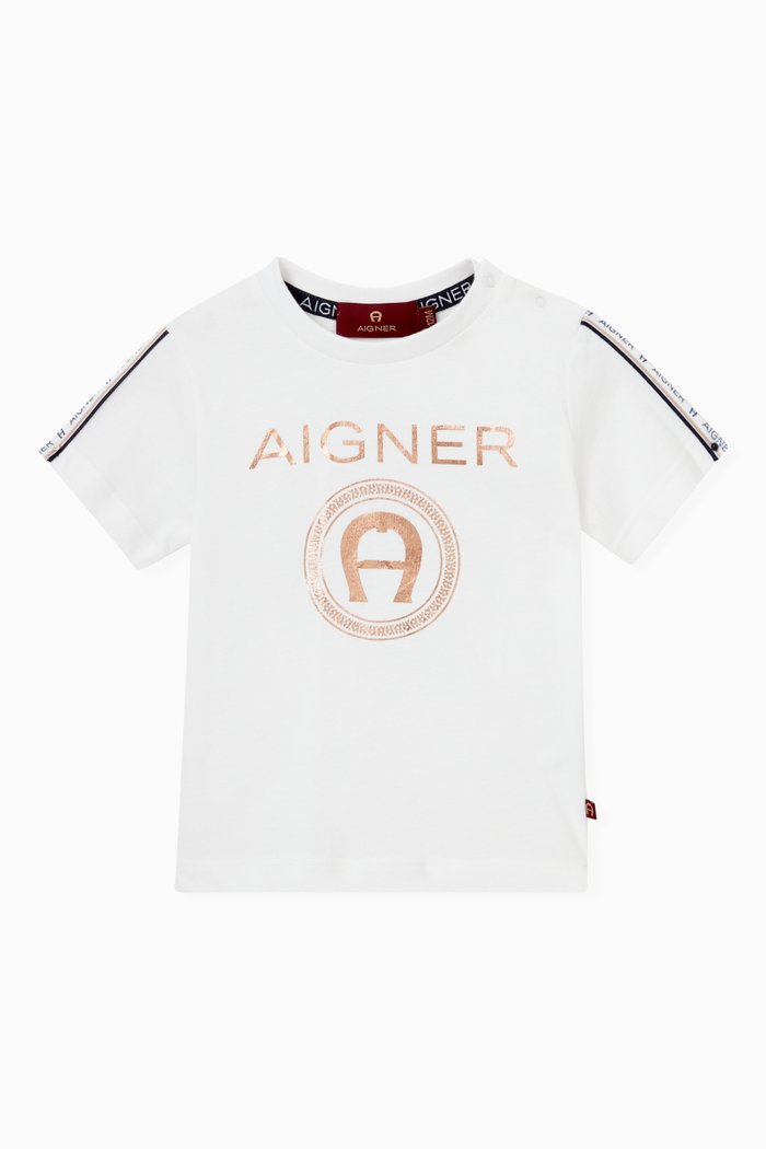 

Logo Tape Graphic T-shirt in Cotton, White