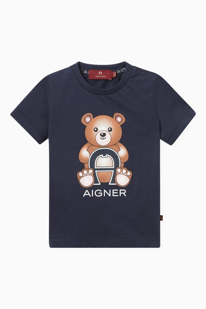 

Logo Teddy Bear T-shirt in Jersey, Blue