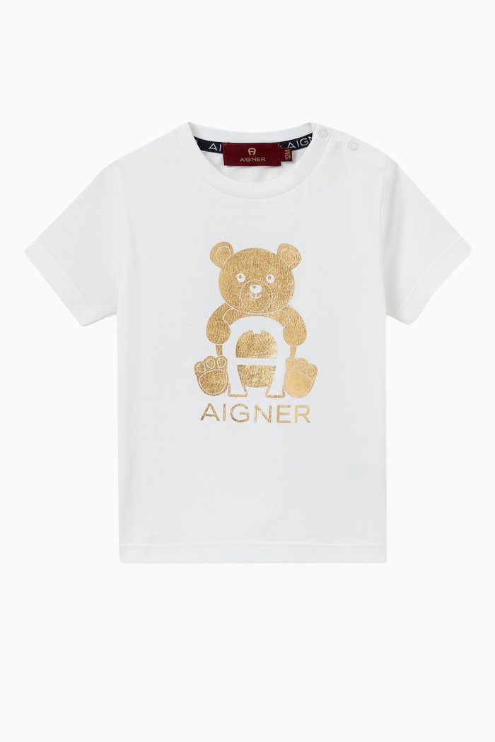 

Teddy Logo T-shirt in Cotton, White