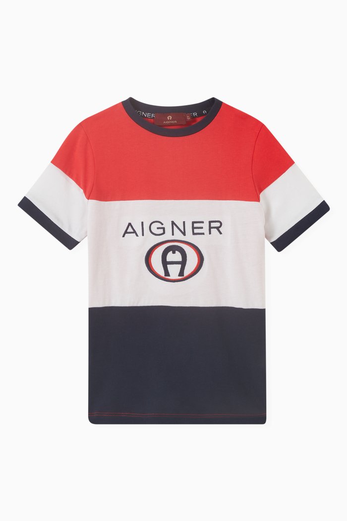 

Colour-Block Logo T-shirt in Cotton, Multicolour
