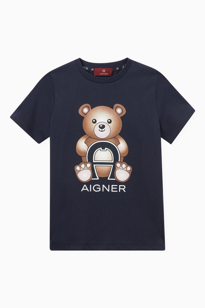 

Logo Teddy Bear T-shirt in Jersey, Blue