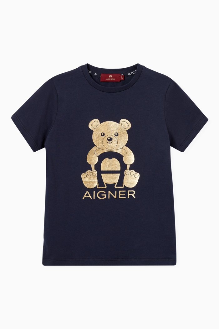 

Teddy Logo T-shirt in Cotton, Blue