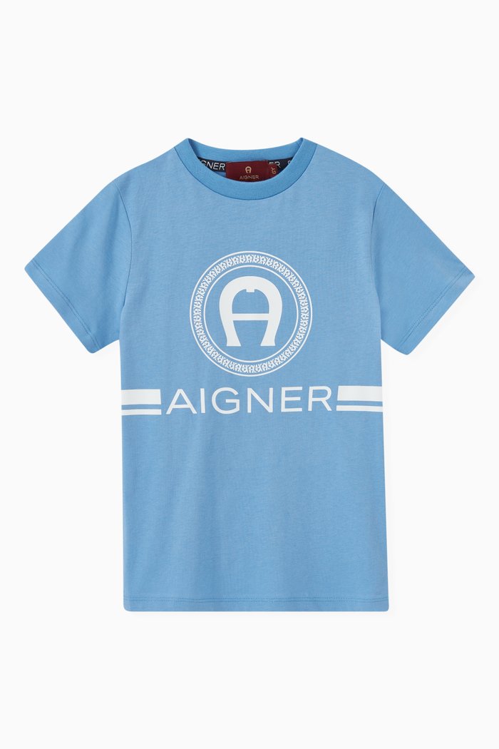 

Logo T-shirt in Jersey, Blue