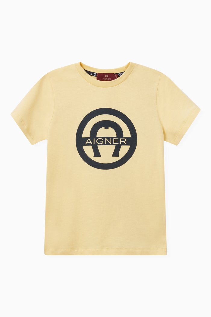 

Logo T-shirt in Jersey, Yellow