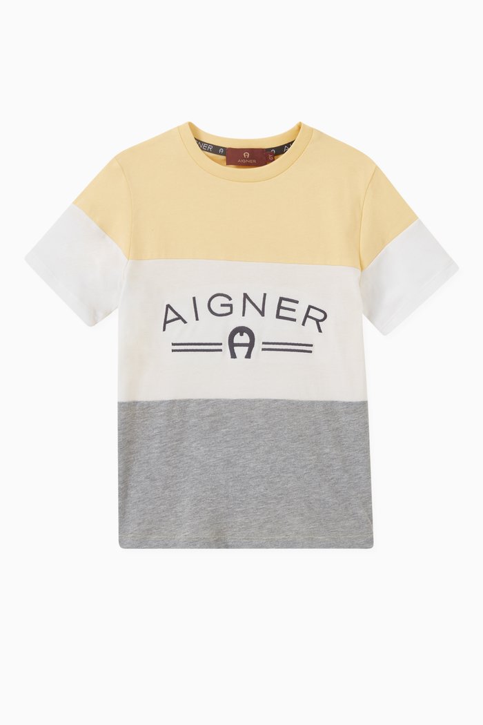 

Colour-Block Logo T-shirt in Cotton, Multicolour