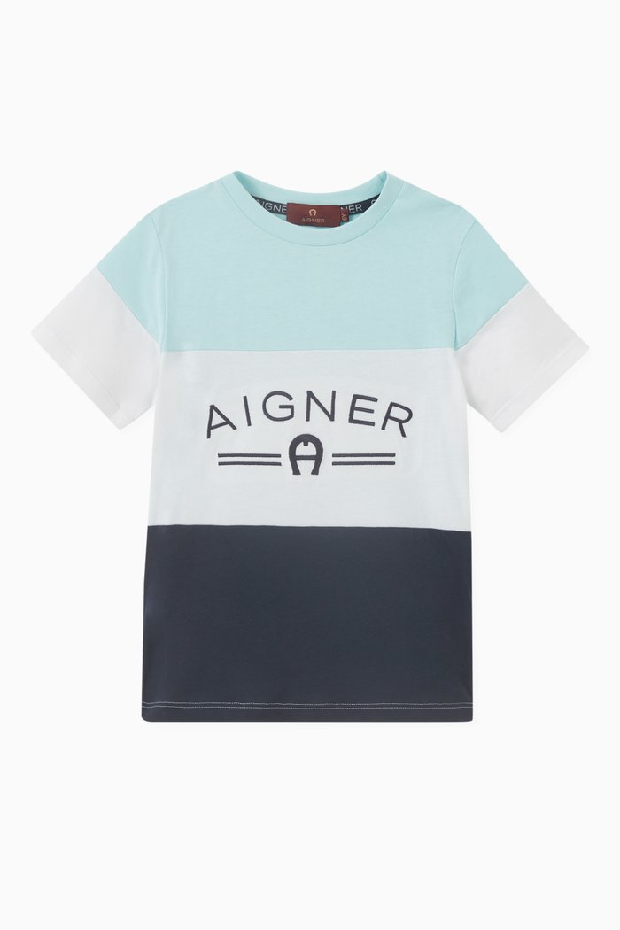 

Colour-Block Logo T-shirt in Cotton, Multicolour