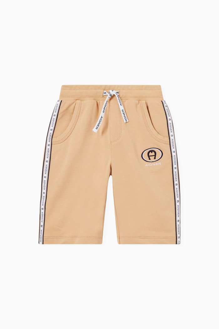 

Logo Tape Shorts in Cotton, Neutral