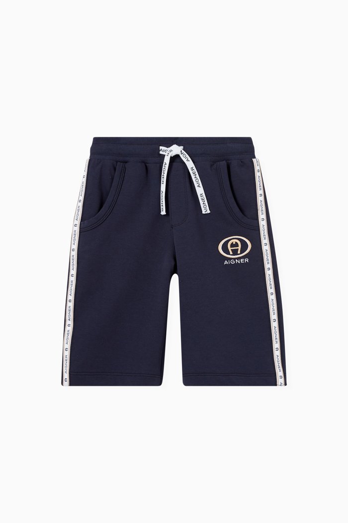 

Logo Tape Shorts in Cotton, Blue