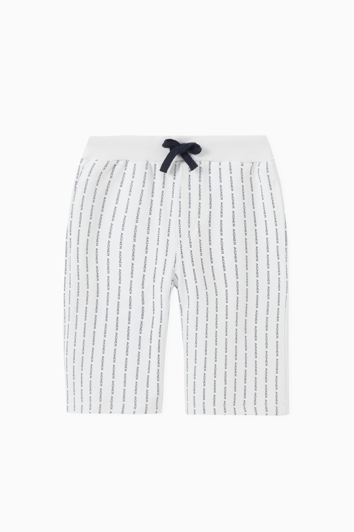 

Logo Stripe Shorts in Cotton, White