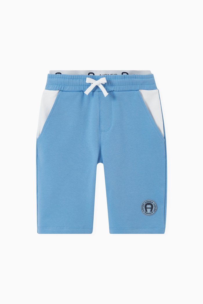 

Logo Shorts in Cotton, Blue