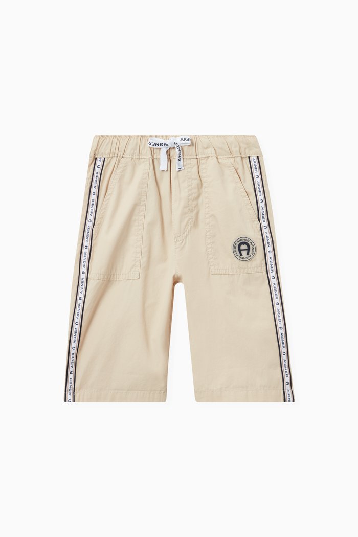 

Logo Tape Shorts in Cotton, Neutral