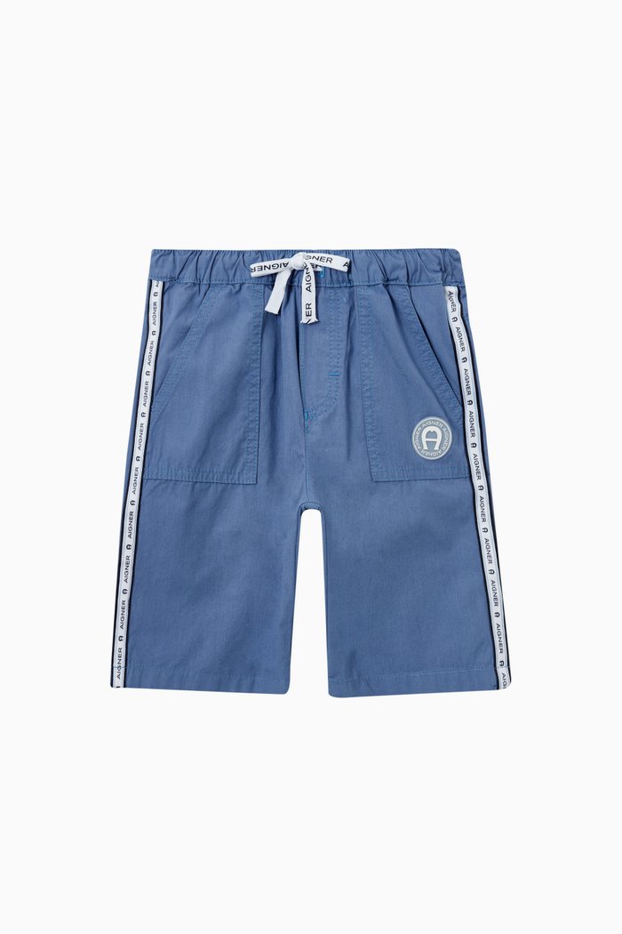 

Logo Tape Shorts in Cotton, Blue