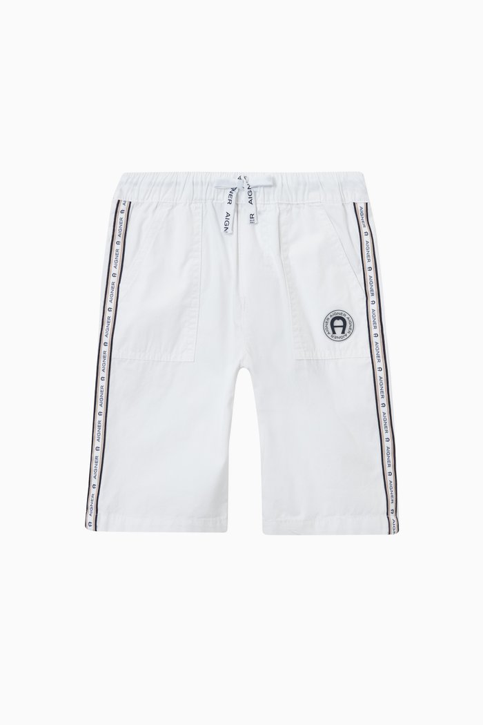 

Logo Tape Shorts in Cotton, White