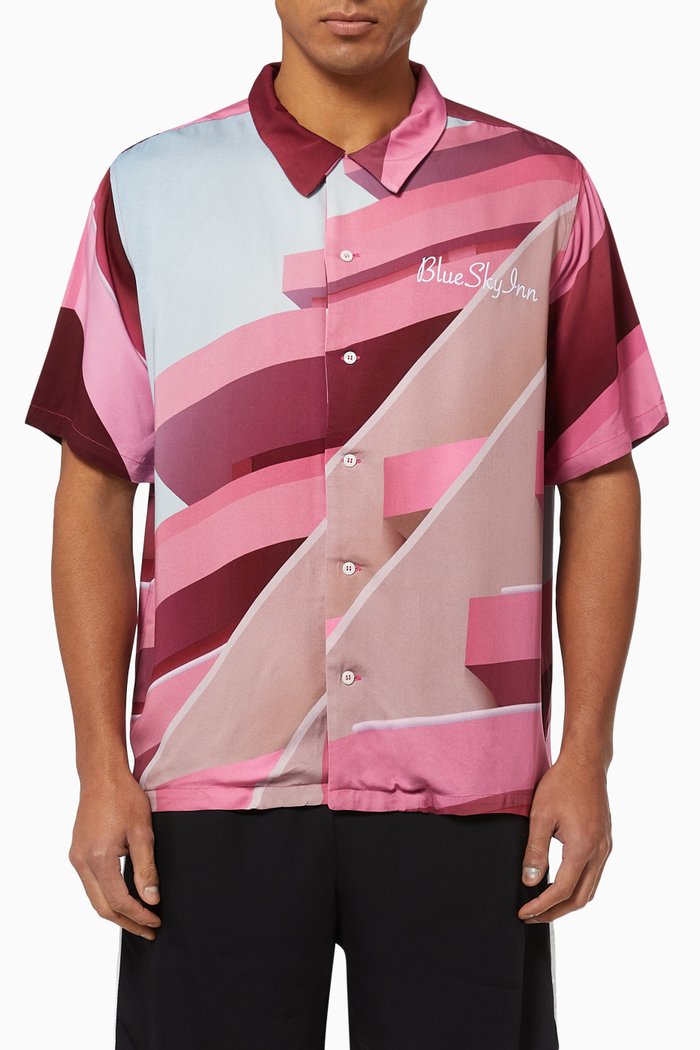

Balcony Print Shirt in Viscose, Multicolour