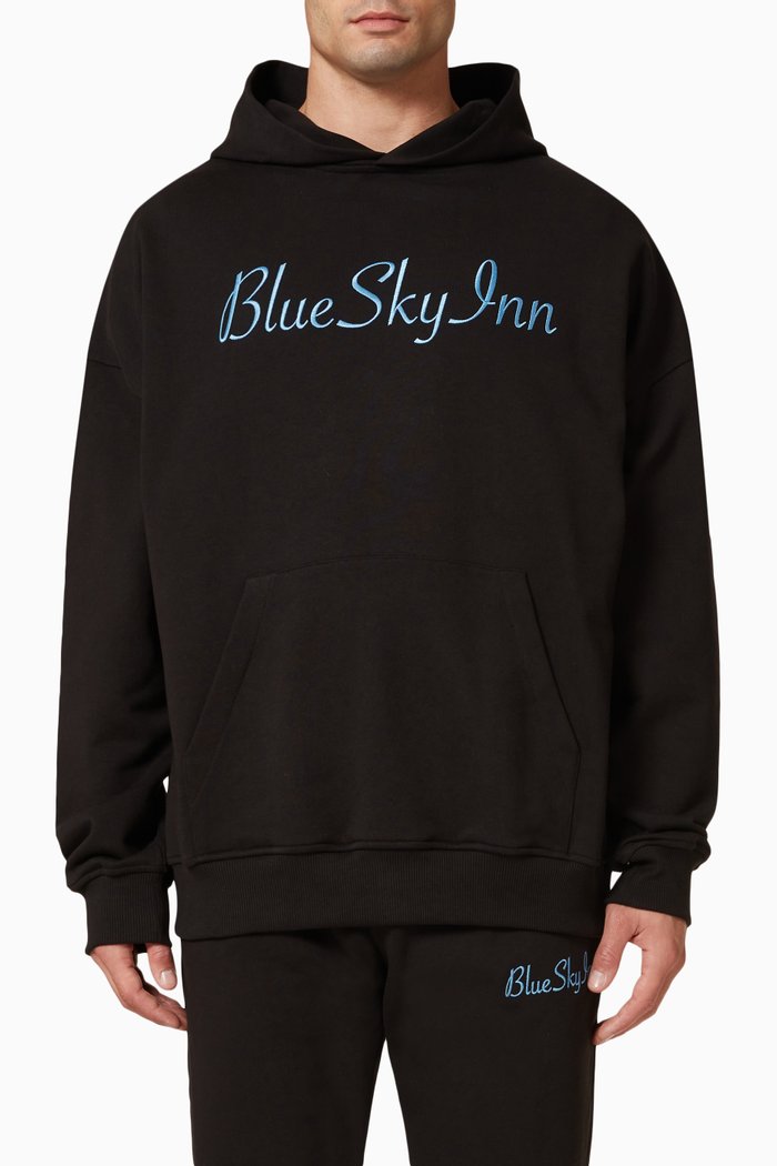 

Logo Hoodie in Cotton, Black