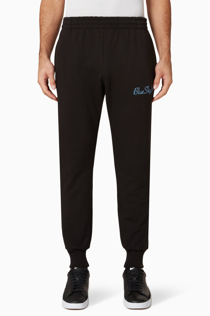 

Logo Embroidered Sweatpants in Cotton, Black