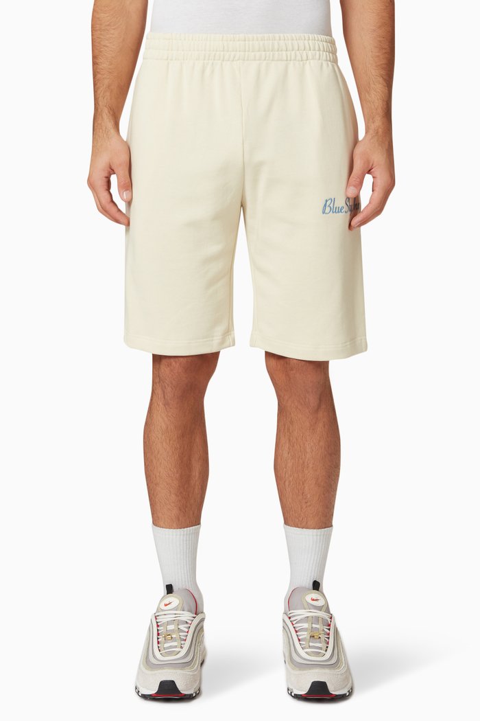 

Logo Embroidered Shorts in Cotton, Neutral