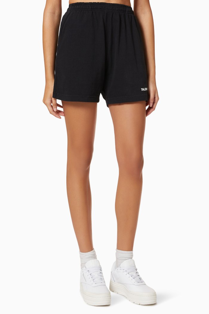 

Logo Shorts in Cotton Jersey, Black