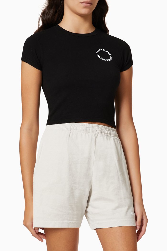 

Circle Logo Baby T-shirt in Cotton Jersey, Black