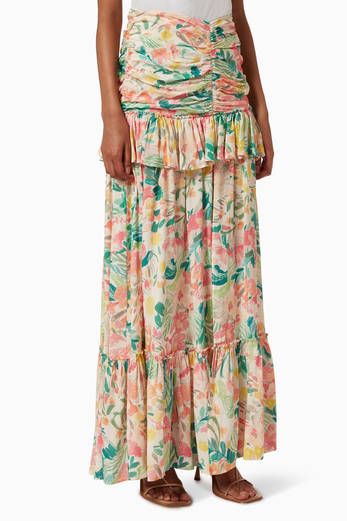 

Bahia Maxi Skirt in Viscose, Multicolour