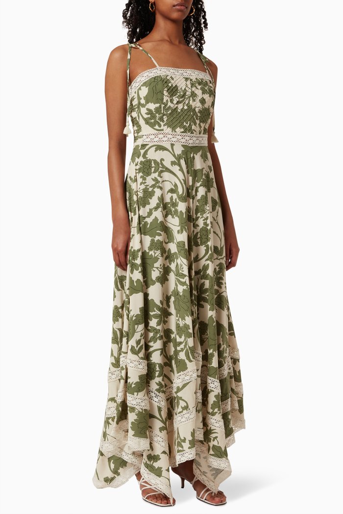 

Carla Dress in Cotton, Green