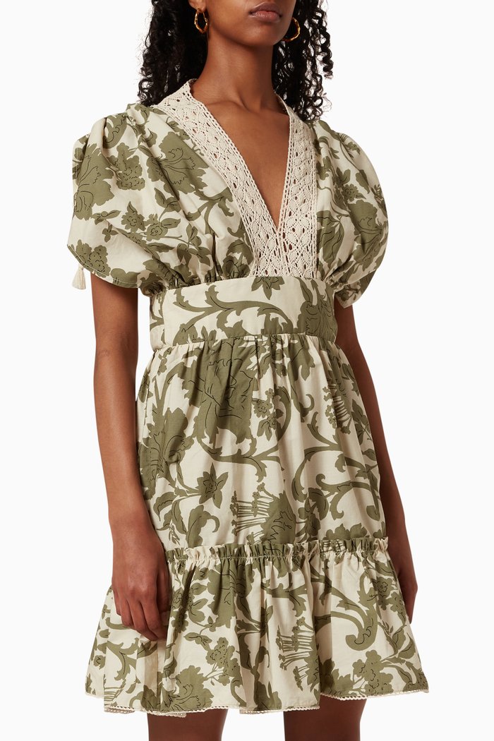 

Olympia Mini Dress in Cotton, Green
