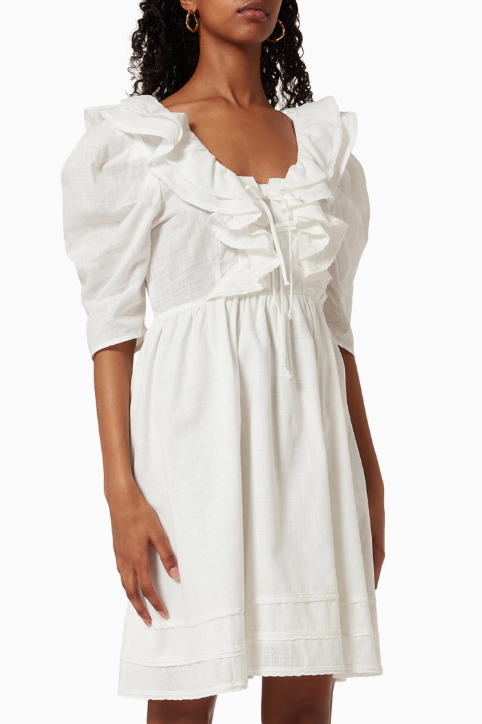 

Ginebra Dress in Cotton, White