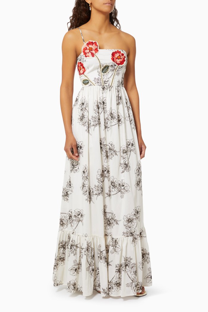 

Alabama Floral Maxi Dress, Neutral