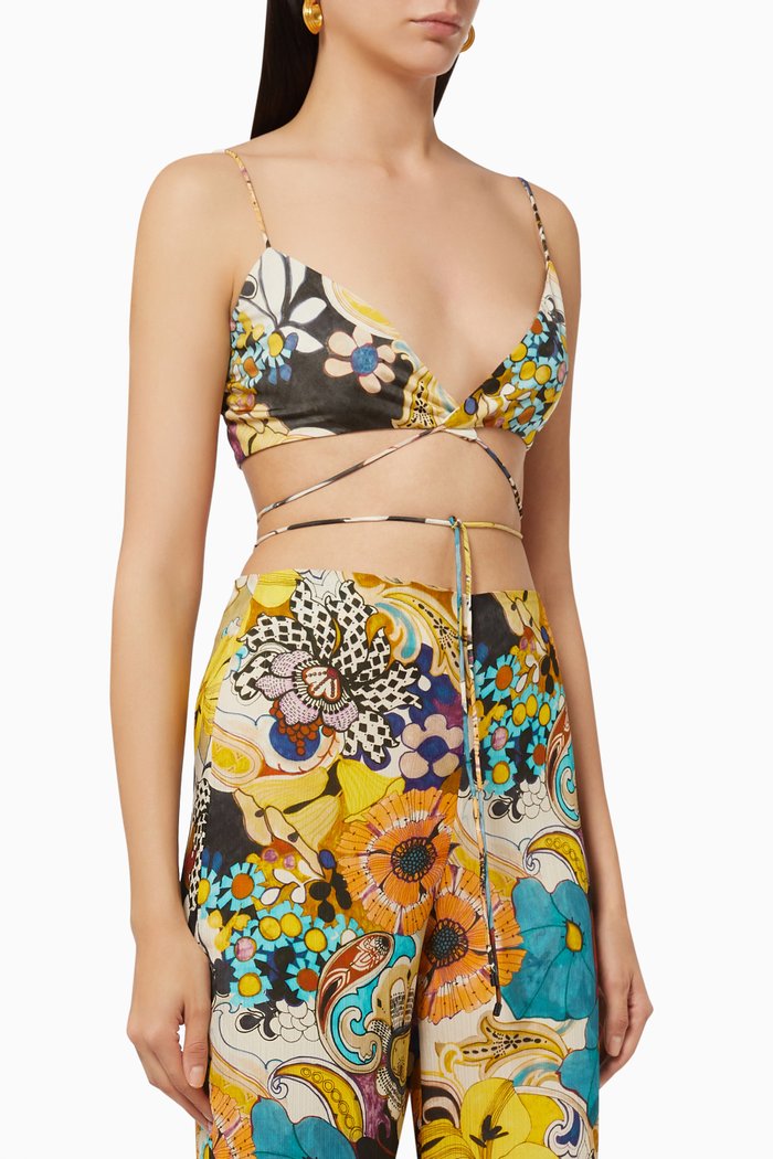 

Arezia Crossover Top in Jersey, Multicolour
