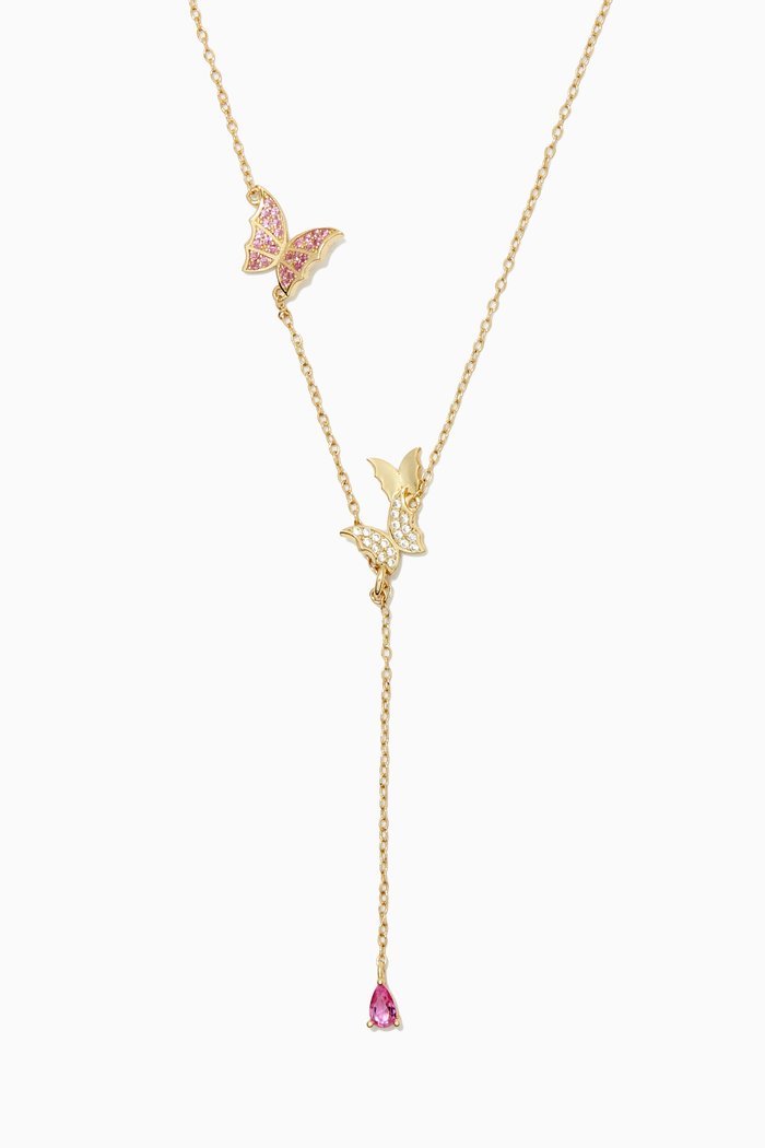 

Astrid Lariat Necklace, Gold