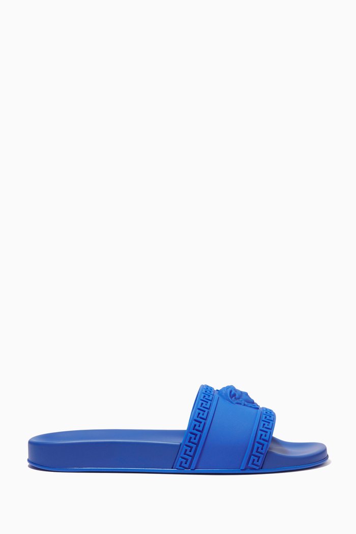 

Palazzo Pool Slides in PU, Blue