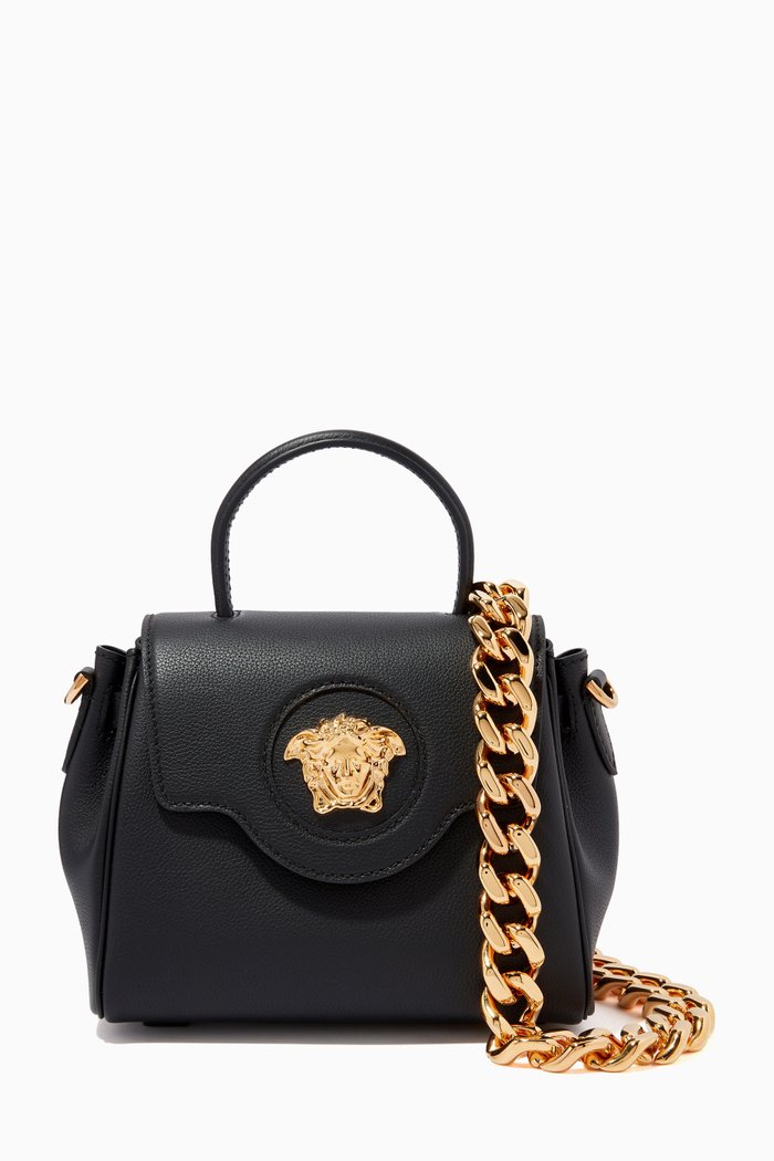 

La Medusa Small Handbag in Leather, Black
