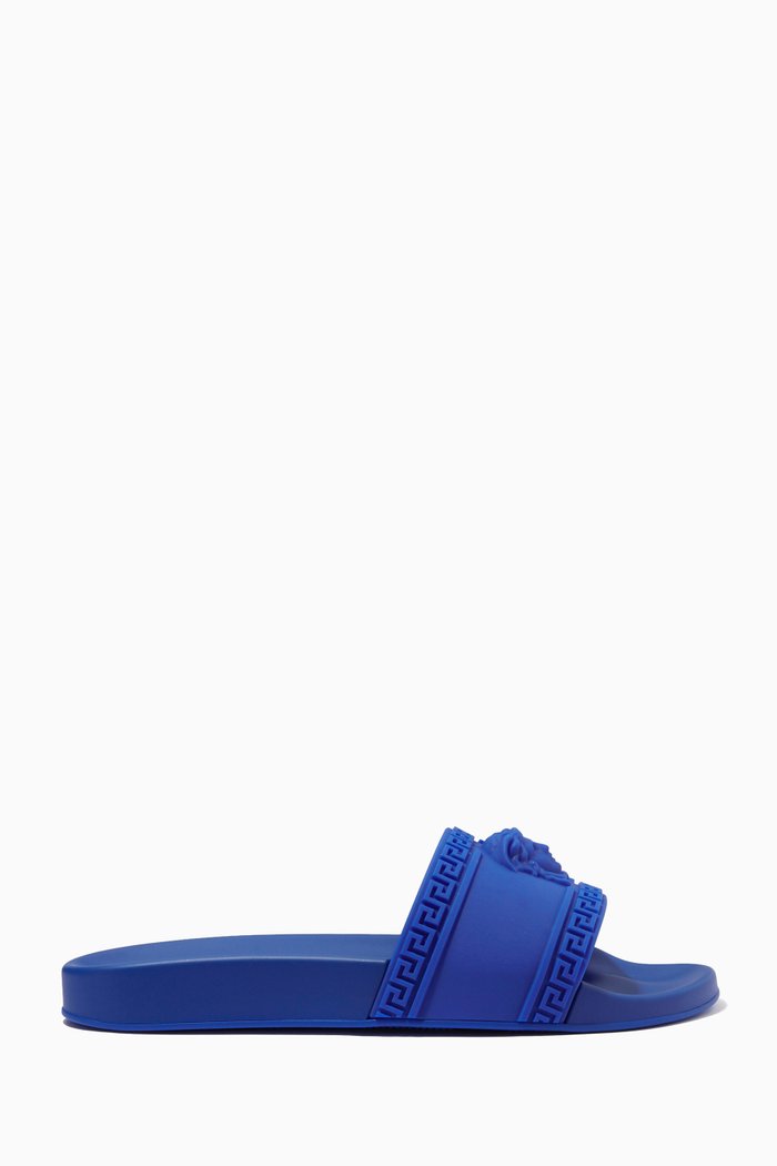 

Palazzo Pool Slides in PU, Blue