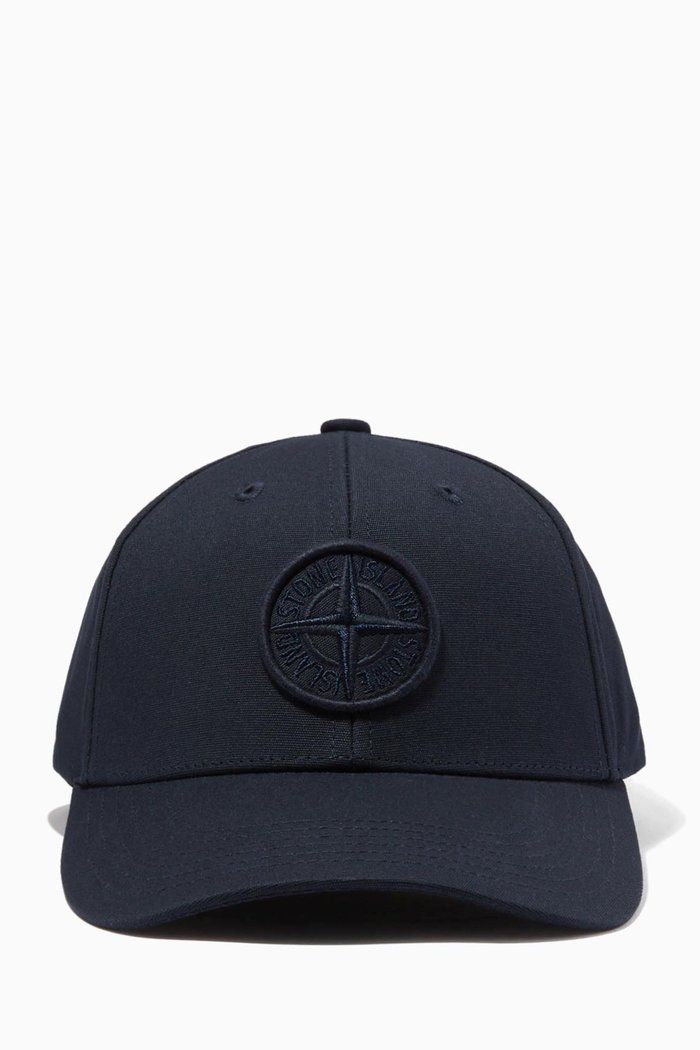 Logo Cap in Cotton Rep, Blue