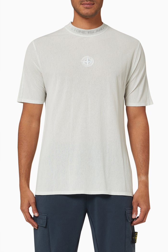 Compass Logo T-shirt in Cotton, Grey