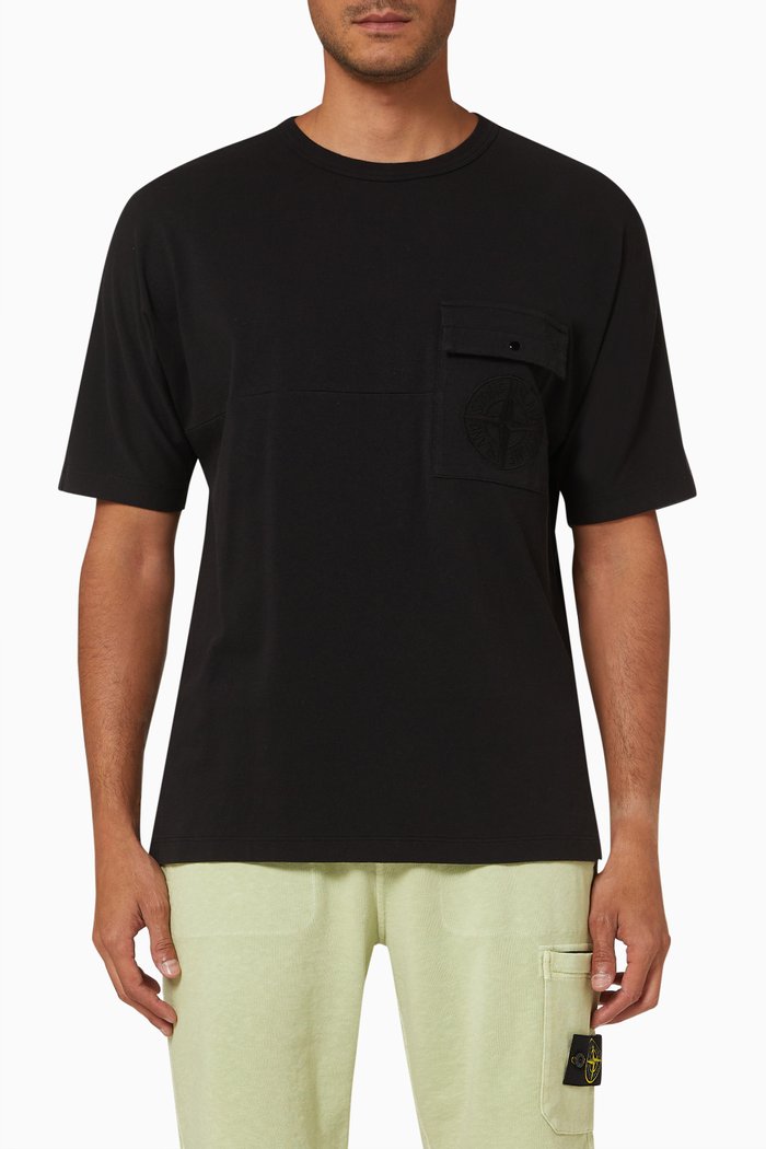 

T-shirt in Cotton, Black
