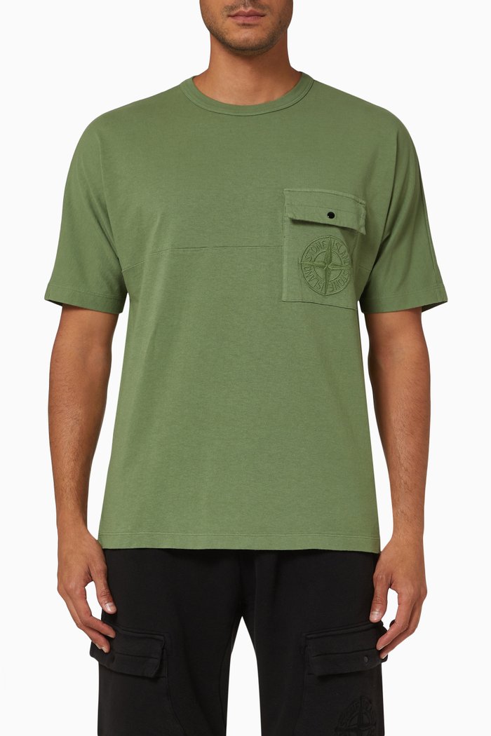 

T-shirt in Cotton, Green