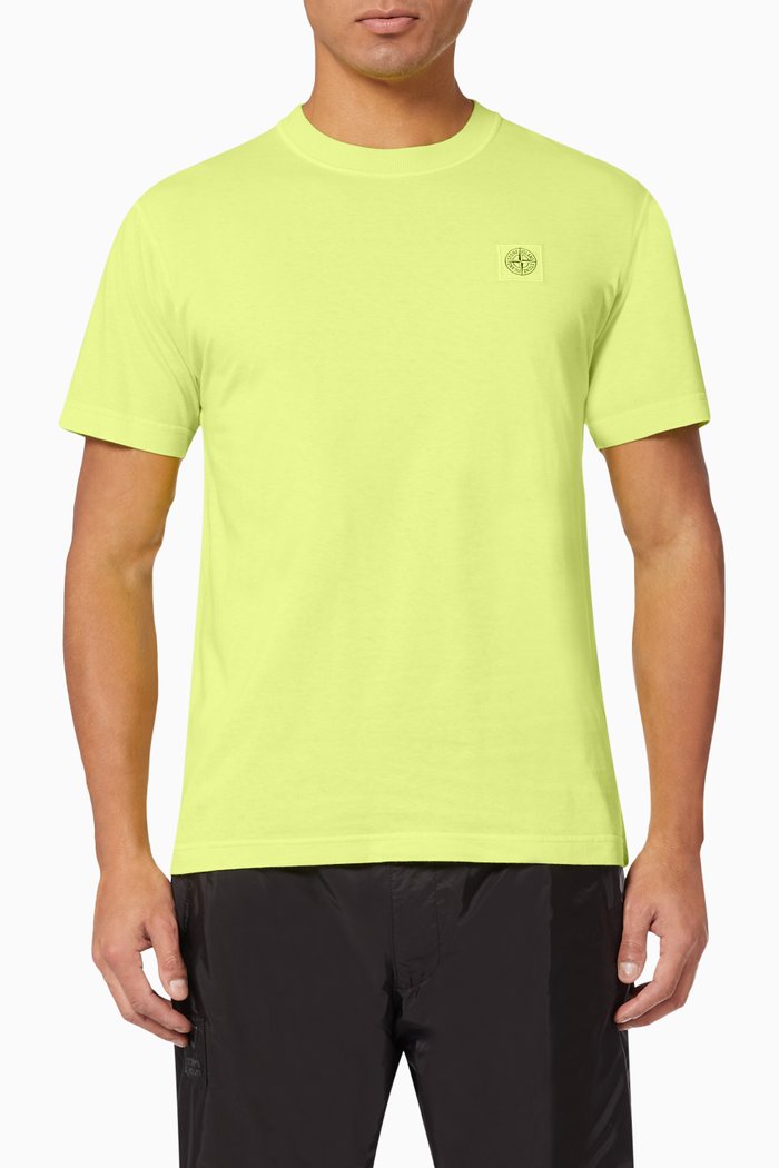 

Logo Patch T-shirt in Cotton Jersey, Yellow