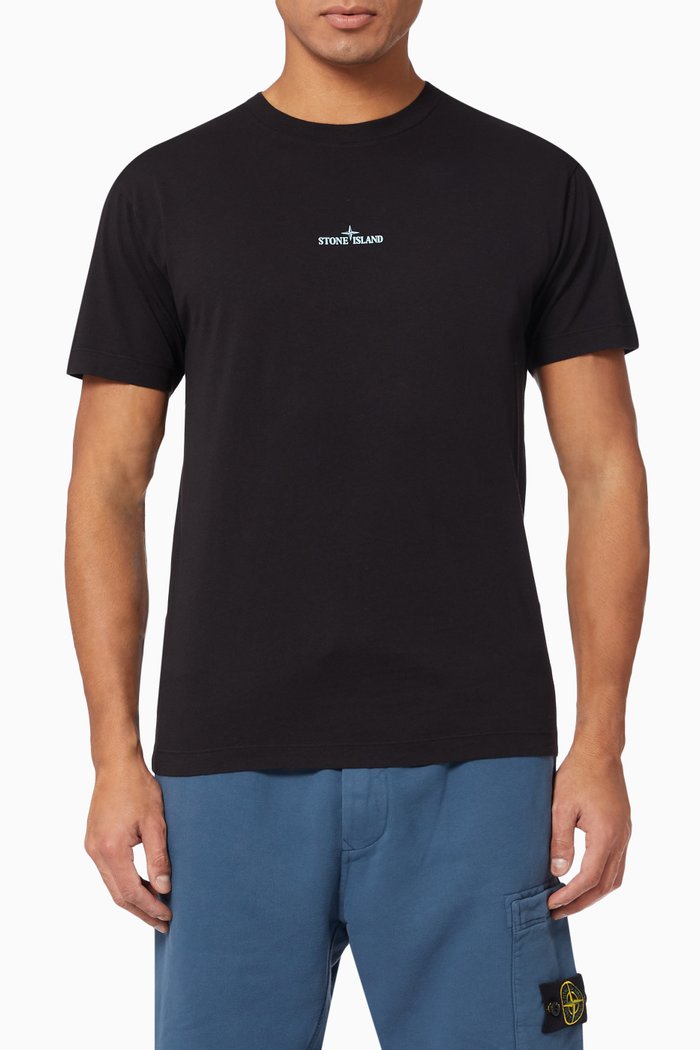 

Logo Print T-shirt in Cotton, Black