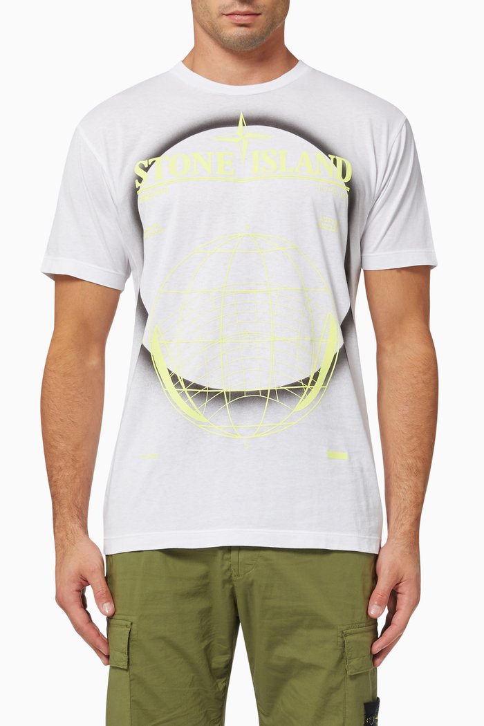 Solar Eclipse T-shirt in Cotton Jersey, White